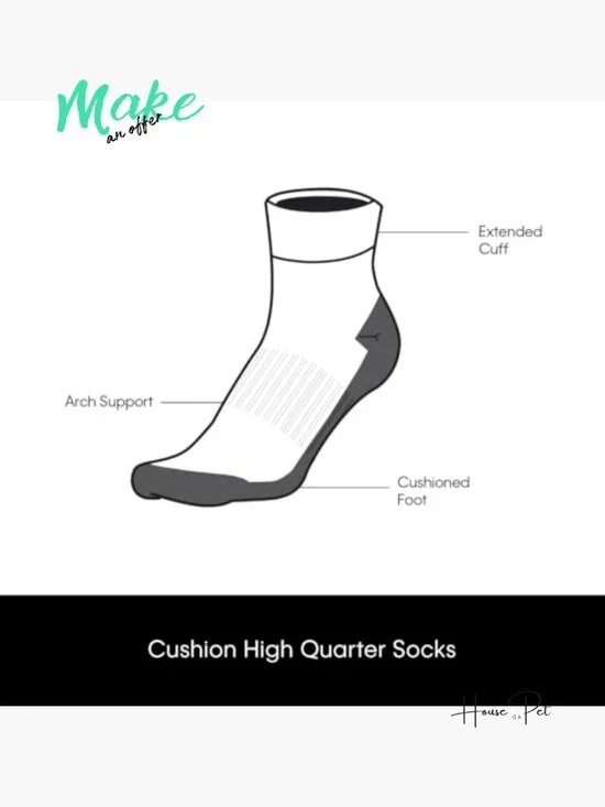 Performance Cushioned Crew Cuffed Athletic Socks with Arch Support - Picture 3 of 7